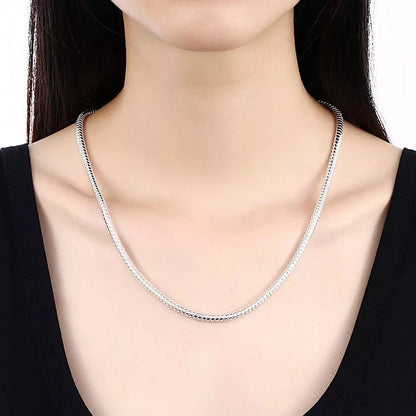 Classic Sterling Silver Snake Chain Necklace