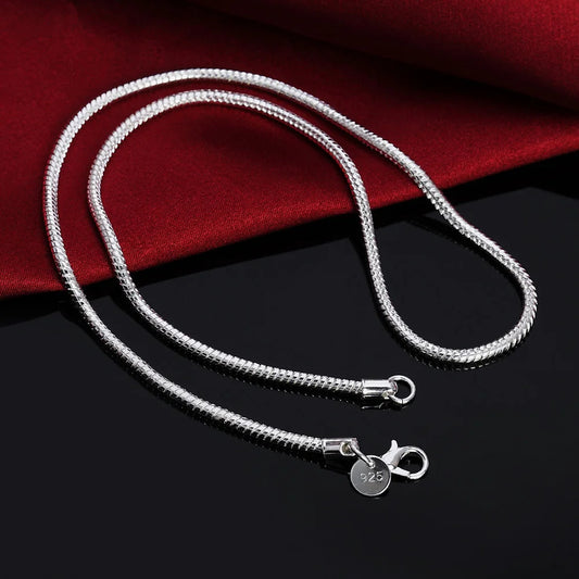 Classic Sterling Silver Snake Chain Necklace