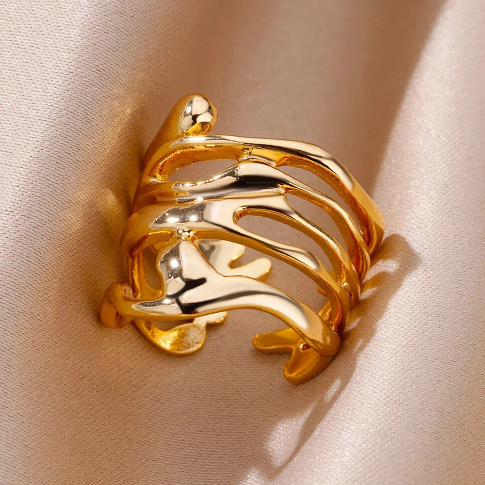 Golden Aura Open Ring