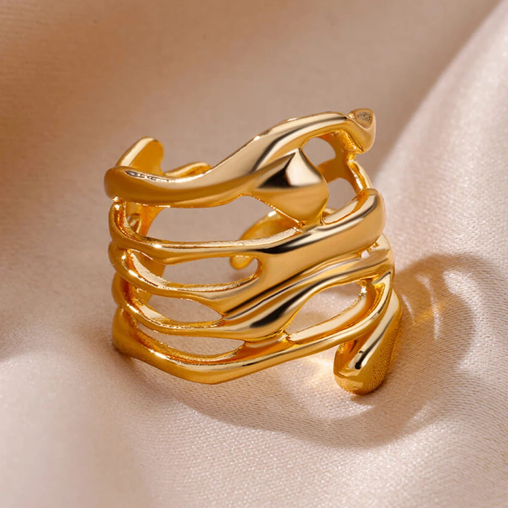 Golden Aura Open Ring