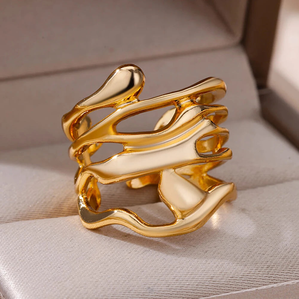 Golden Aura Open Ring